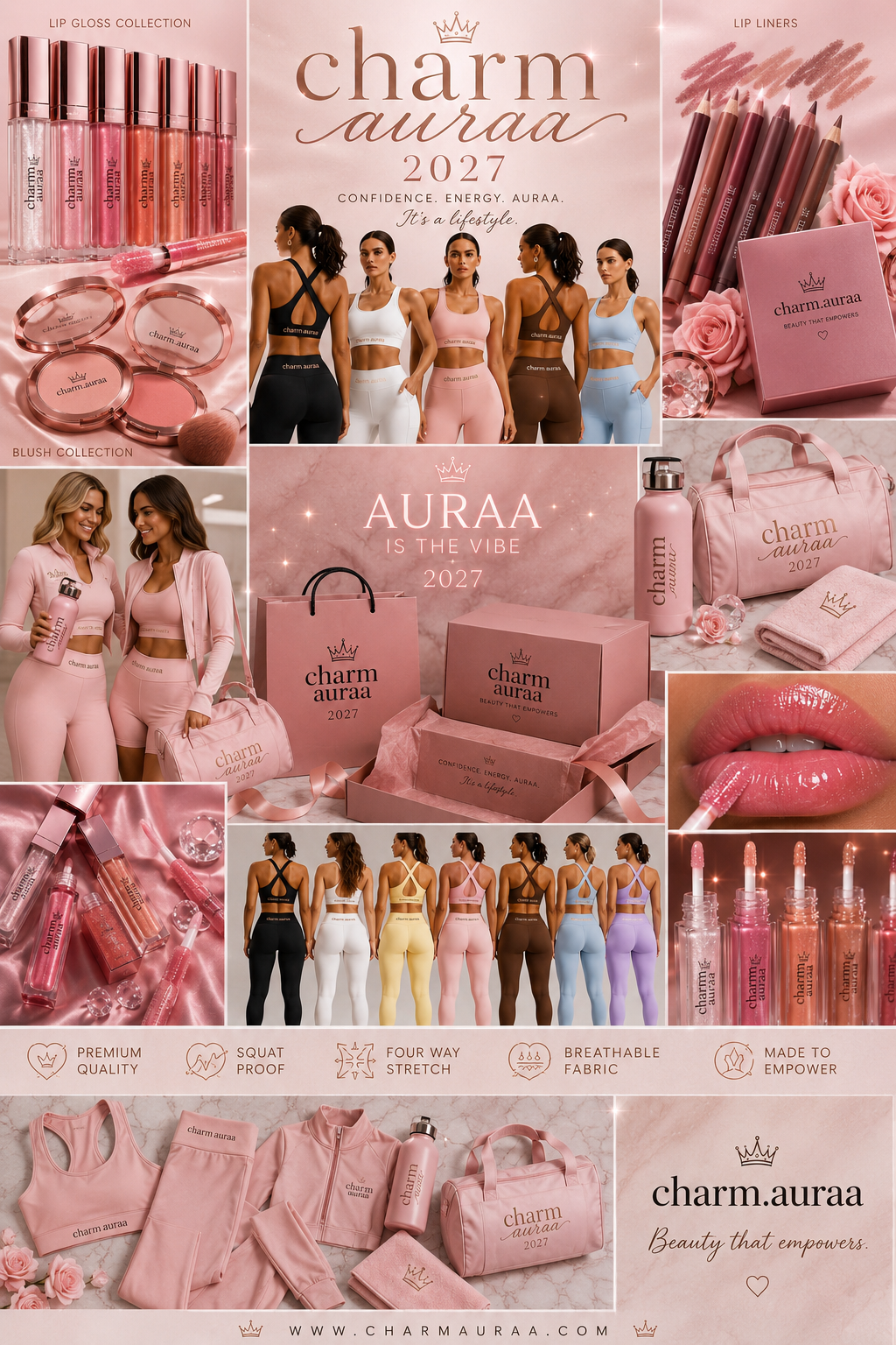Charm auraa 2027 new upcoming yoga/gym set collection